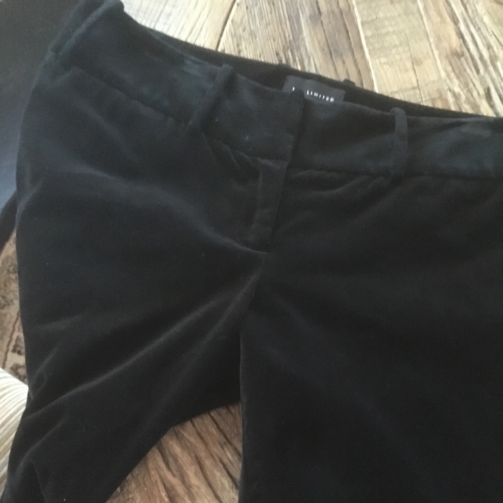 The Limited Drew Fit Black Velvet Pants